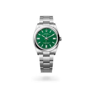 Rolex Oyster Perpetual 36 in Oystersteel with a Green dial, domed  bezel, and Oyster bracelet, m126000-0005 - Crisson