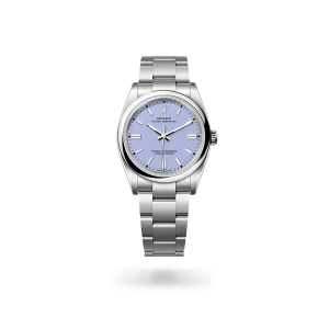 Rolex Oyster Perpetual 36 in Oystersteel with a lavender dial, domed  bezel, and Oyster bracelet - Crisson