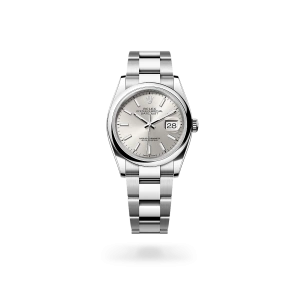 Rolex Datejust 36 in Oystersteel with a silver dial, domed bezel, and Oyster bracelet - Crisson