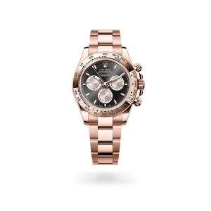 Rolex Cosmograph Daytona in Everose gold with Sundust and bright black dial, fixed bezel, and Oyster bracelet - Crisson