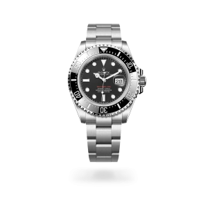 Rolex Sea-Dweller in Oystersteel with an intense black dial, black ceramic and platinum bezel, and Oyster bracelet - Crisson