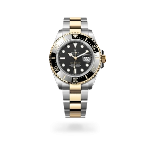 Rolex Sea-Dweller in Oystersteel and yellow gold with an intense black dial, black ceramic and gold bezel, and Oyster bracelet - Crisson