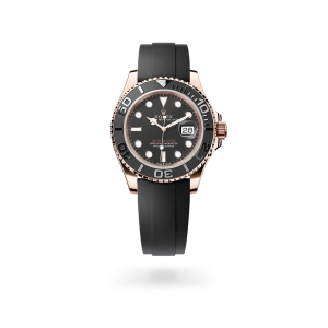 Rolex Yacht-Master 40 in Everose gold with an intense black dial, matt black Cerachrom insert in ceramic bezel, and Oysterflex bracelet - Crisson