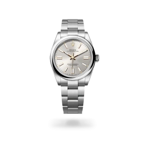 Rolex Oyster Perpetual 41 in Oystersteel with a Silver dial, domed  bezel, and Oyster bracelet, m134300-0001 - Crisson