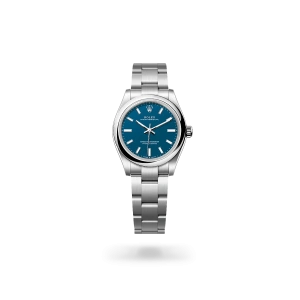 Rolex Oyster Perpetual 31 in Oystersteel with a blue dial, domed  bezel, and Oyster bracelet - Crisson