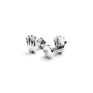 Rolex ‘Crown’ cufflinks in white gold, A1019 at Crisson