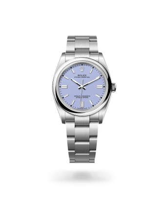 Rolex Oyster Perpetual 36 in Oystersteel with a lavender dial, domed  bezel, and Oyster bracelet - Crisson