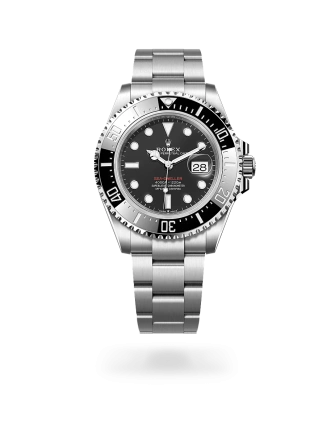 Rolex Sea-Dweller in Oystersteel with an intense black dial, black ceramic and platinum bezel, and Oyster bracelet - Crisson