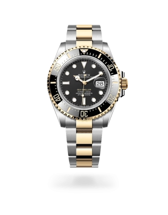 Rolex Sea-Dweller in Oystersteel and yellow gold with an intense black dial, black ceramic and gold bezel, and Oyster bracelet - Crisson