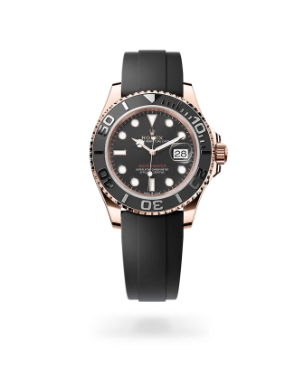 Rolex Yacht-Master 40 in Everose gold with an intense black dial, matt black Cerachrom insert in ceramic bezel, and Oysterflex bracelet - Crisson