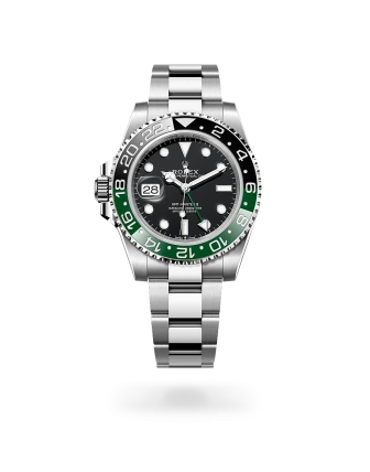 Rolex GMT-Master II in Oystersteel with a black dial, bidirectional rotatable 24-hour graduated bezel, and Oyster bracelet - Crisson