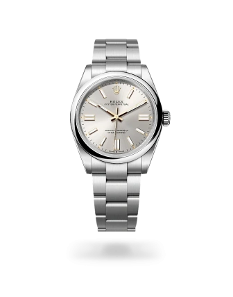 Rolex Oyster Perpetual 41 in Oystersteel with a Silver dial, domed  bezel, and Oyster bracelet, m134300-0001 - Crisson