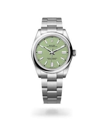 Rolex Oyster Perpetual 41 in Oystersteel with a pistachio dial, domed  bezel, and Oyster bracelet - Crisson