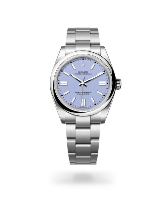 Rolex Oyster Perpetual 41 in Oystersteel with a Lavender dial, domed  bezel, and Oyster bracelet, m134300-0012 - Crisson