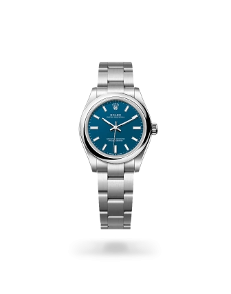 Rolex Oyster Perpetual 31 in Oystersteel with a blue dial, domed  bezel, and Oyster bracelet - Crisson
