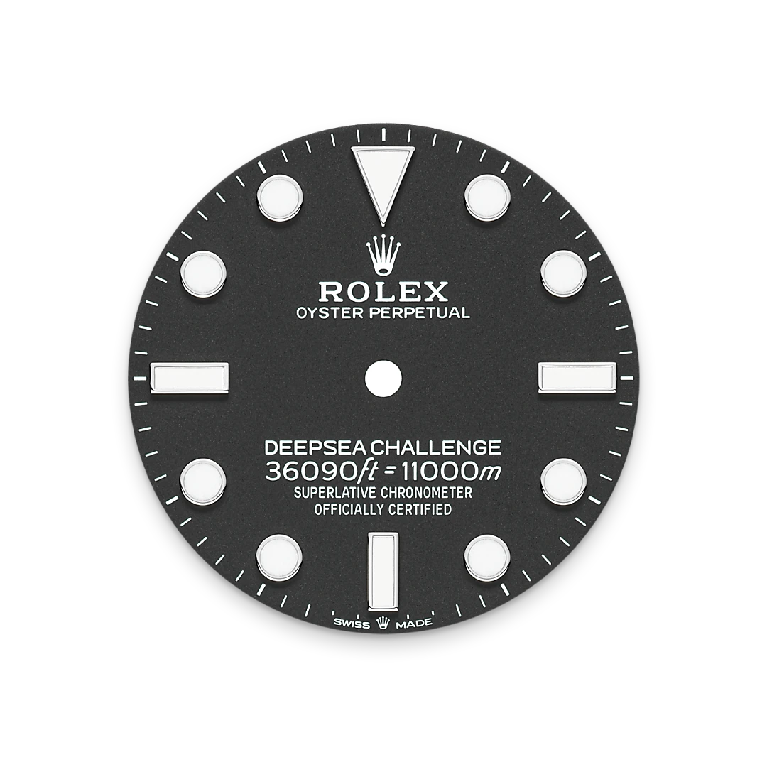 Rolex Deepsea Challenge in RLX titanium with an intense black dial, Cerachrom insert in ceramic and platinum bezel, and Oyster bracelet, m126067-0002 - Crisson