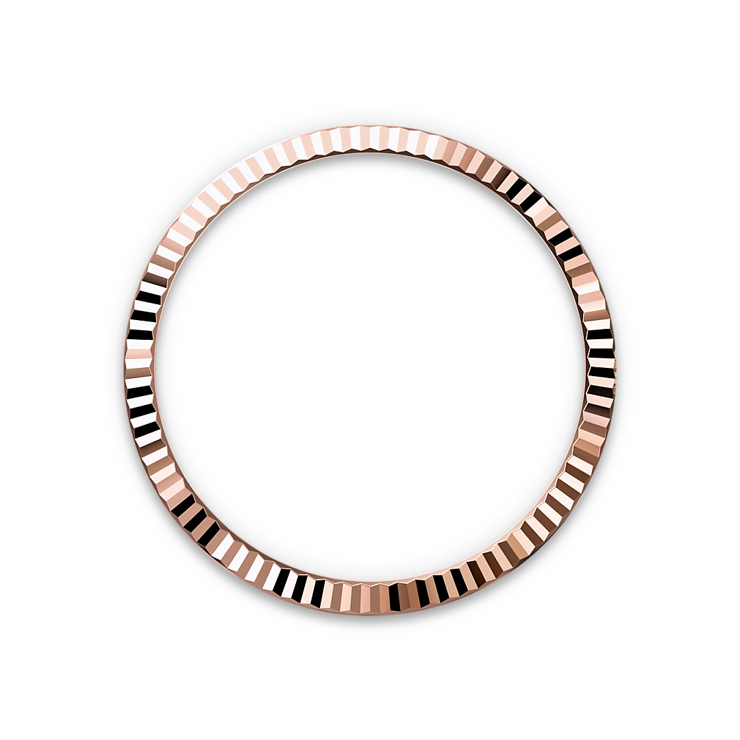 Rolex Datejust 36 in Oystersteel and Everose gold with a Rosé-colour dial with diamonds, fluted bezel, and Oyster bracelet - Crisson