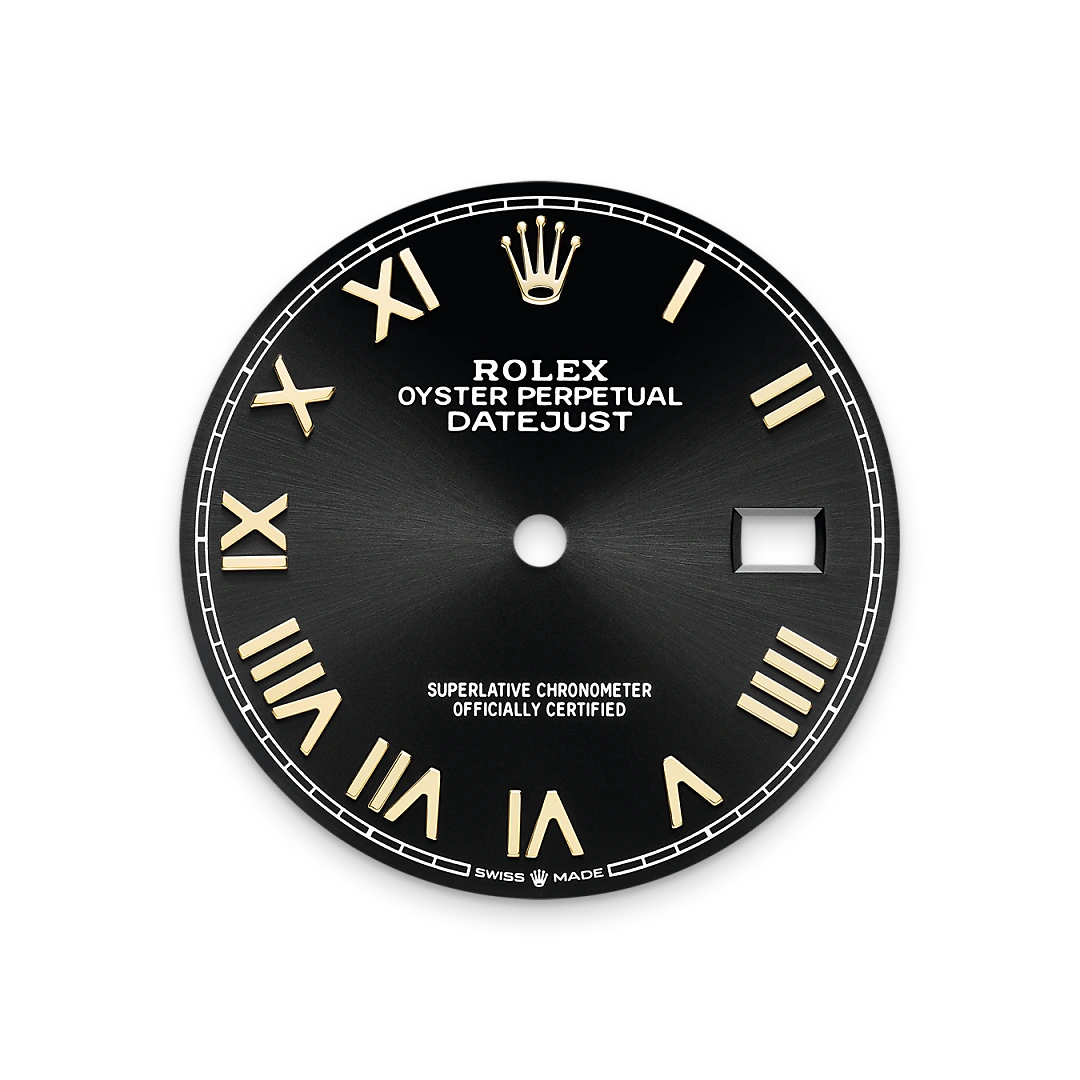 Rolex Datejust 36 in Oystersteel and yellow gold with Bright black dial, and Oyster bracelet - Crisson