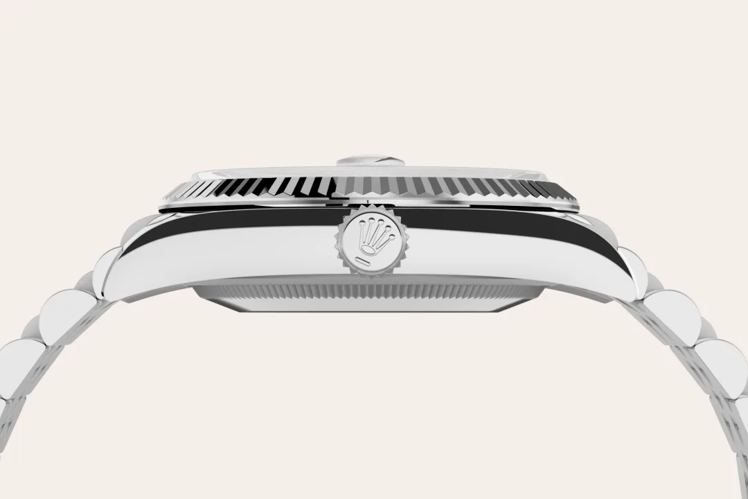 Rolex Datejust 36 in Oystersteel and white gold with a mint green dial, fluted bezel, and Jubilee bracelet, m126234-0051 - Crisson