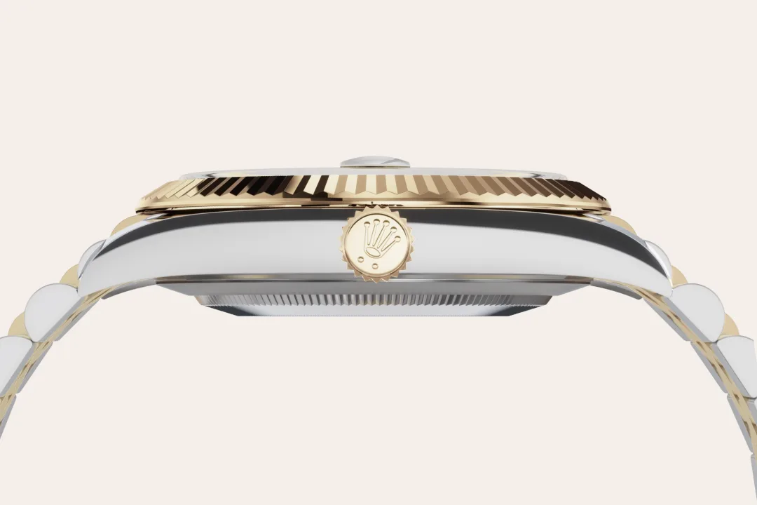 Rolex Datejust 41 in Oystersteel and yellow gold with a Slate dial, fluted bezel, and Oyster bracelet - Crisson