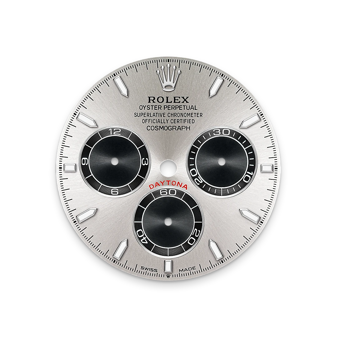 Rolex Cosmograph Daytona in white gold with steel and bright black dial, black monobloc Cerachrom bezel, and Oysterflex bracelet, m126519ln-0006 - Crisson