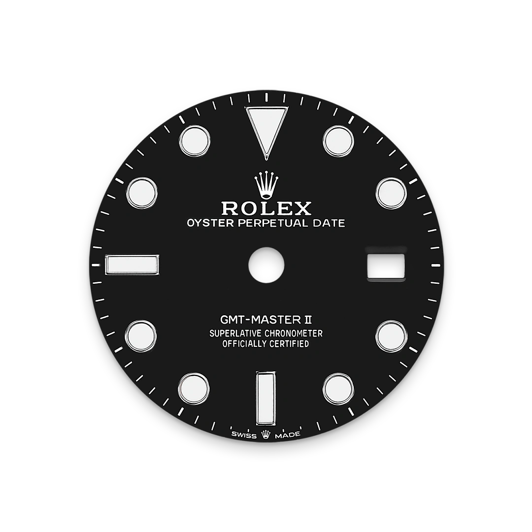 Rolex GMT-Master II in Oystersteel, black dial, bidirectional rotatable 24-hour graduated  bezel, and Jubilee bracelet, m126710blnr-0002 - Crisson