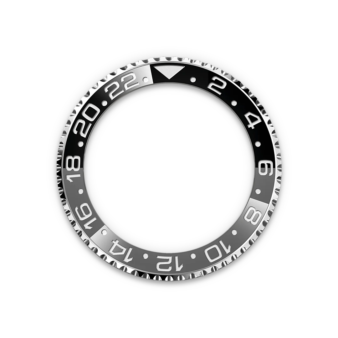 Rolex GMT-Master II in Oystersteel with a black dial, bidirectional rotatable 24-hour graduated  bezel, and Jubilee bracelet, m126710grnr-0003 - Crisson