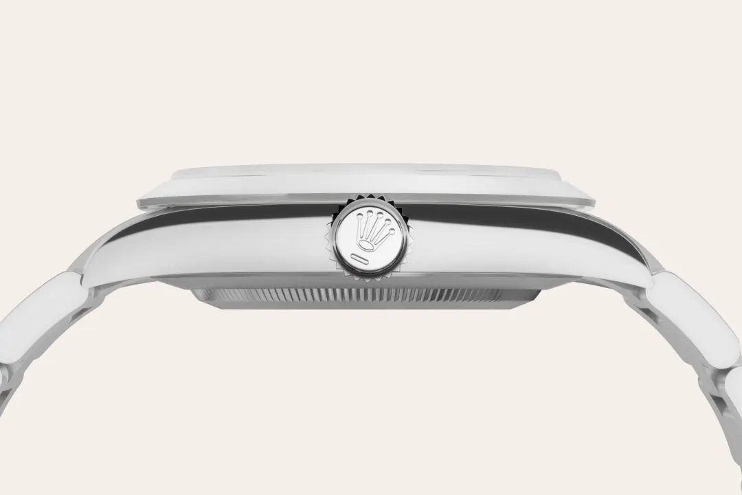 Rolex Explorer 40 in Oystersteel with a black dial, smooth bezel, and Oyster bracelet, m224270-0001 - Crisson