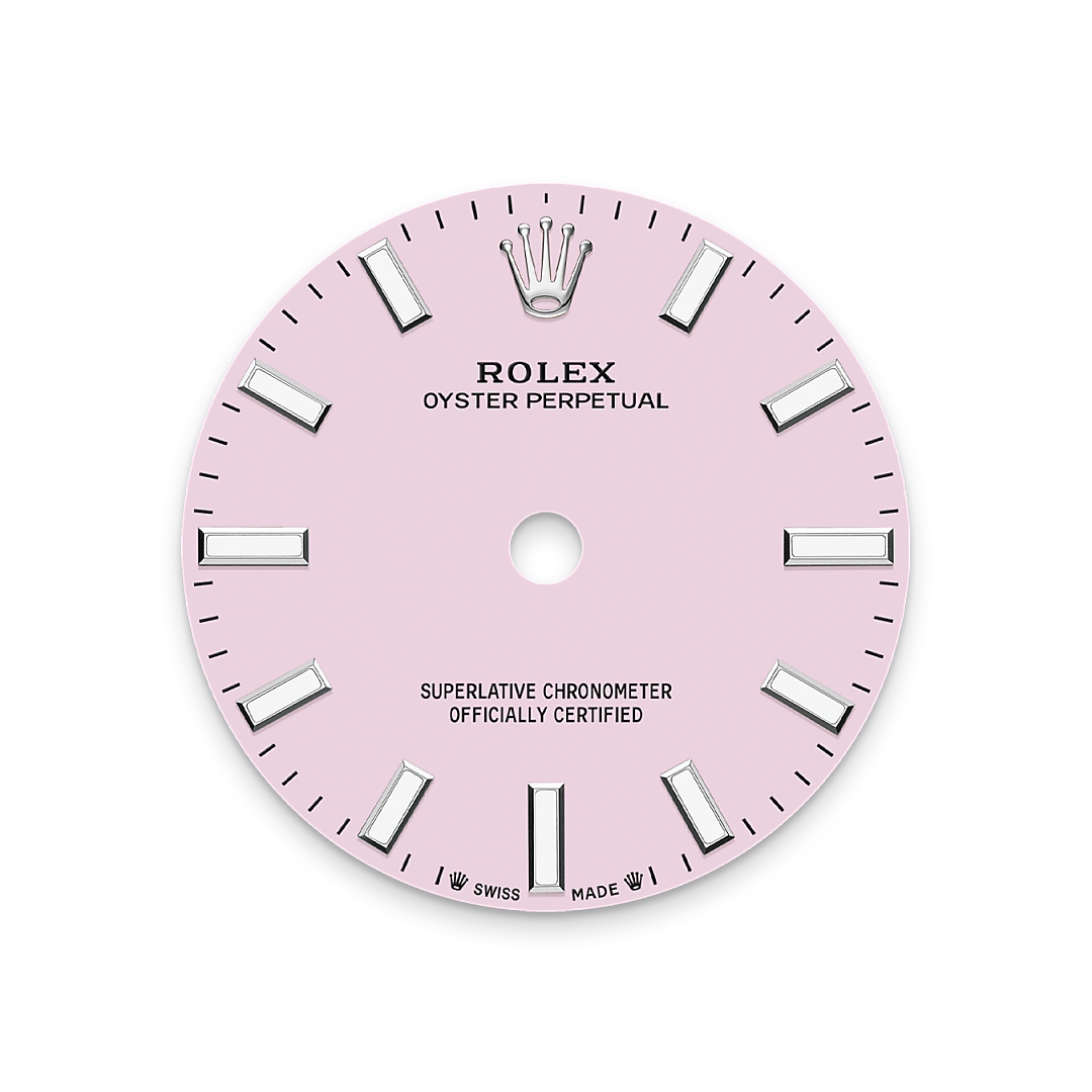 Rolex Oyster Perpetual 28 in Oystersteel with a Candy pink dial, domed bezel, and Oyster bracelet, m276200-0009 - Crisson Rolex Oyster Perpetual 28 in Oystersteel with a Candy pink dial, domed bezel, and Oyster bracelet, m276200-0009 - Crisson