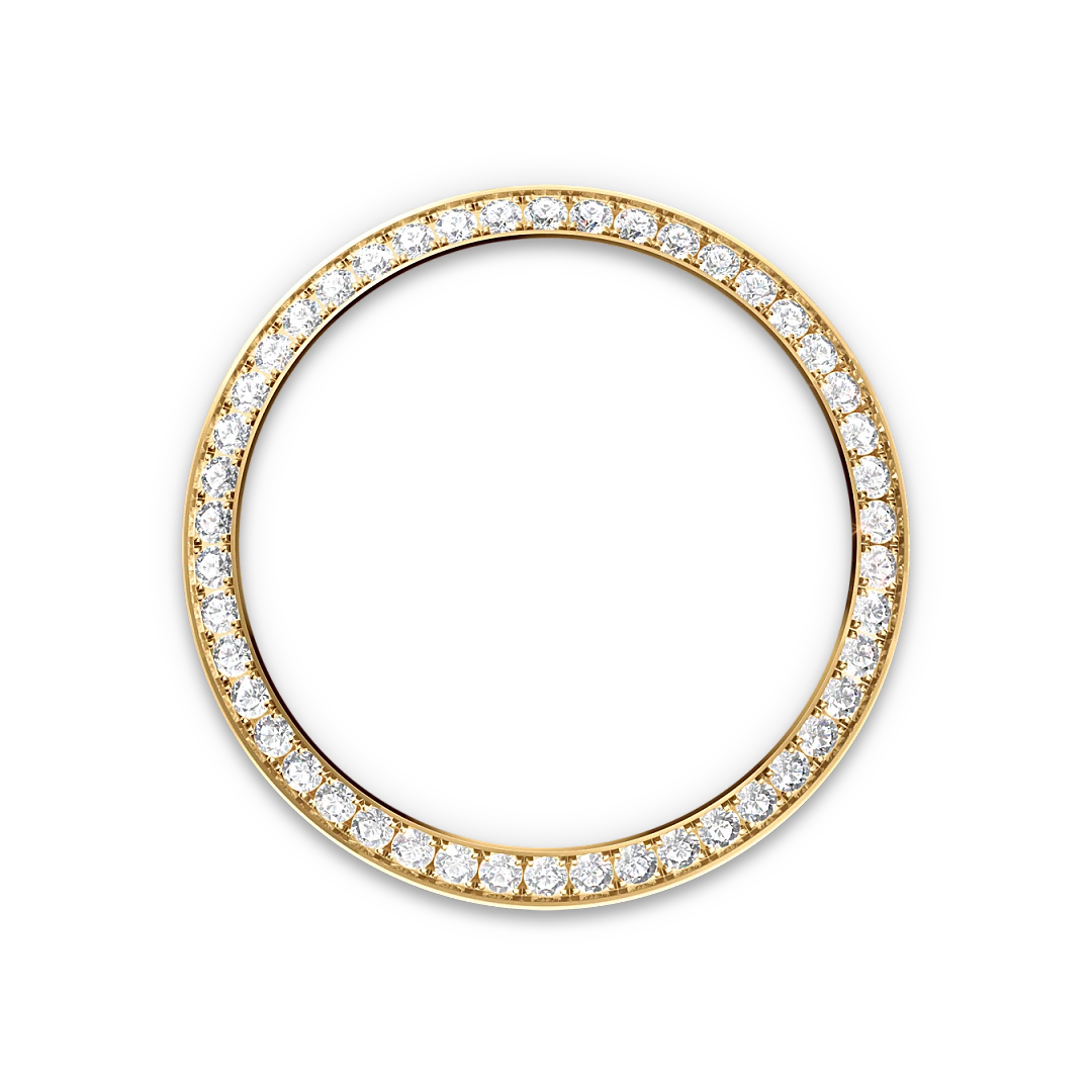 Rolex Datejust 31 in yellow gold and diamonds with a Red ombré dial with diamonds, bezel with diamonds, and President bracelet, m278288rbr-0041 - Crisson