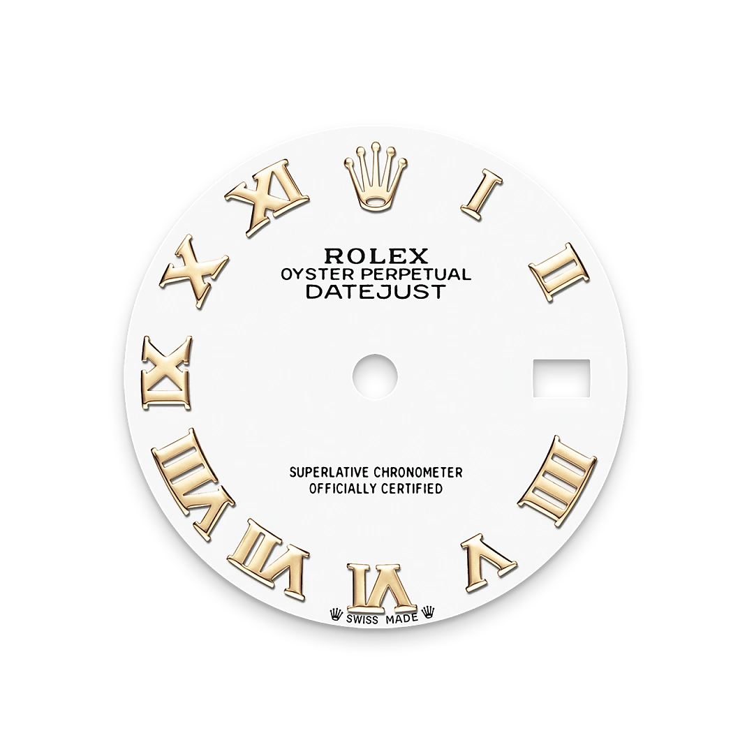 Rolex Lady-Datejust 28 in Oystersteel and yellow gold with a  White dial, fluted bezel, and Jubilee bracelet, m279173-0023 - Crisson
