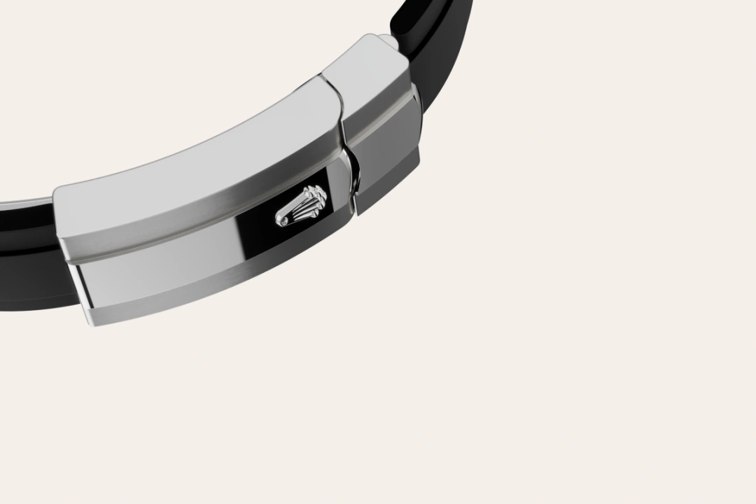 Rolex Sky-Dweller in white gold with a bright black dial, fluted bezel, and Oysterflex bracelet, m336239-0002 - Crisson